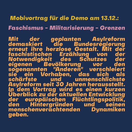 Faschismus – Militarisierung – Grenzen